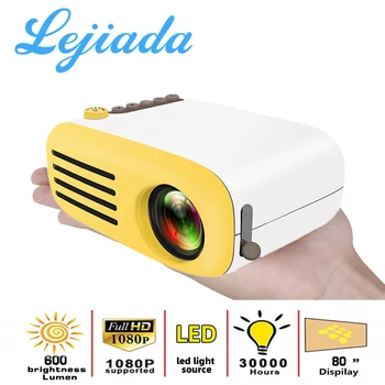 LEJIADA YG200 LED Mini Projektör 800 Lümen 480 * 272 Piksel HDMI Uyumlu USB Ev Eğlence Multimedya Oynatıcı 11