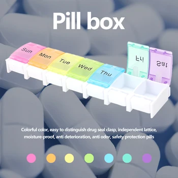 Ilaç Tablet bölmeli kutu Küçük Nesne Organizatör Taşınabilir Mini Hap Durumda İlaç Kutusu Seyahat Kare Hap Konteyner 10