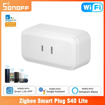 SONOFF S40 Lite Zigbee Soketi 15A Zigbee 3.0 Akıllı priz Zamanlayıcı Kontrolü İle Çalışmak Sonoff ZBBridge Alexa SmartThings Hub 9