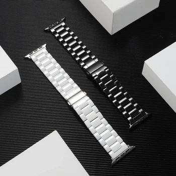 Seramik Watchband Apple Ürünü için 41mm 45mm 44mm 42mm akıllı saat Bağlantı Kayışı Bilezik iWatch Serisi 7 6 5 4 3 2 1 40mm 38mm 10