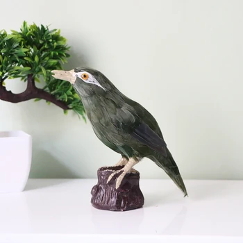 Yapay Kuş Gerçekçi Throstle Gerçekçi Hayvan Figürü Minyatür Heykeli Ev Raf Bahçe Dekorasyon Süsler Hediye Oyuncak Sahne 9