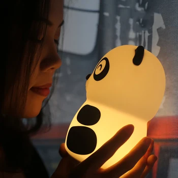Şarj Panda LED gece Lambası dokunmatik sensör Dokunun kontrol hayvan ışık bebek kreş yatak odası Besdide dekorasyon lambası çocuklar için