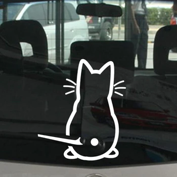1 Komik Hareketli Kedi Vücut Ev dekorasyon çıkartması Pencere Kapı Çıkartması ön cam etiketi 2