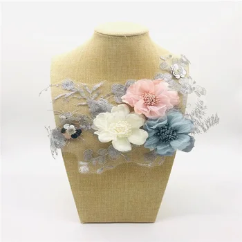 Çiçek Dantel Gelin Yamalar Çiçekler Nakış Yamalar Giysi için Etiket Düğün Dekor Elbise üzerine Dikilmiş Dikiş Aplike Tedarikçileri 10