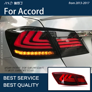Araba ışıkları Accord 9th 2013-2017 9.5 th LED Arka Lambaları Arka Sis Lambası Dinamik Dönüş Sinyali Vurgulamak Geri Vites ve Fren 11