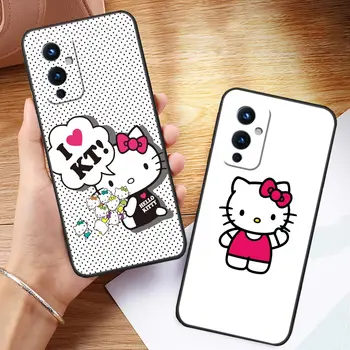Funda Coque Vaka OnePlus 7 7T 8 8T 9 9R 10 9RT Nord N10 N100 N200 CE 2 Pro 5G Çapa Kılıf Kapak Sevimli Karikatür Anime Hello Kitty 15