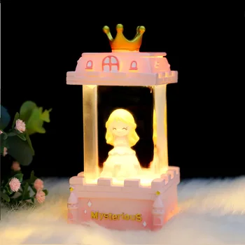 Peri masalı prenses kristal ışık süsler yaratıcı kar tanesi kale gece lambası doğum günü hediyeleri yatak odası masaüstü süslemeleri 12