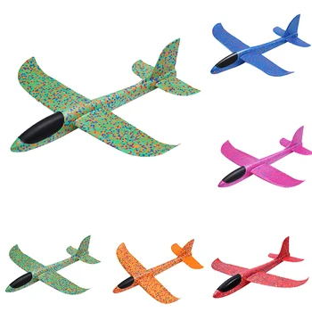 Köpük Uçak Başlatıcısı Kabarcık El Atmak Planör Uçak 47cm Büyük Boy Uçan Planör Açık Spor noel hediyesi Oyuncak Çocuklar İçin