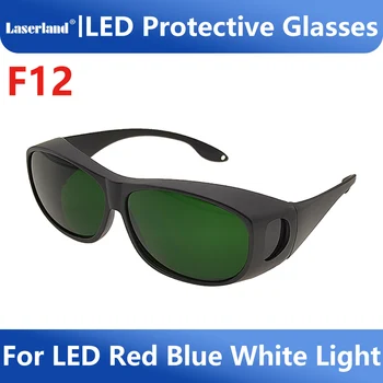 OD4 + LED Tüm Dalga Boyu Aydınlatma Lazer Gözlük Koruma Gözlük F12 15