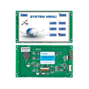 Endüstriyel 7 İnç TFT dokunmatik LCD ekran kontrol panosu HMI Modülü UART Seri Arayüzü ile 16