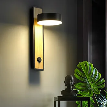 Iskandinav sıcak minimalist kişilik yaratıcı başucu lambası anahtarı ile led modern yatak odası çalışma oturma odası ev duvar lampLB022105 9
