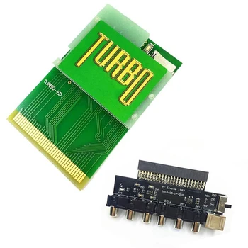 PCE Pc Motor Konsolu Oyun Kartı Turbo Grafx GT 600 İN 1 Ve RGBS Kartı Video Güçlendirici RGBS Sinyal Çıkışı Ses Çıkışı 12