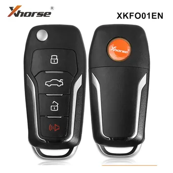 2 adet Xhorse XKFO01EN Tel Uzaktan Anahtar Ford Condor Flip 4 Düğmeler Taşınmaz Anahtar Kral İngilizce Sürüm 1