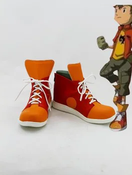 Digimon Macera Takuya Kanbara Cosplay ayakkabı Botları Yetişkin erkek Cadılar Bayramı Partisi Cosplay Çizmeler Custom Made 8