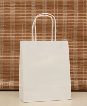 Zarif hediye çantası 18x15x8cm 20 adet Çok Renkli Küçük boyutlu Kağıt hediye çantası Kraft hediye saplı çanta Mükemmel Kalite 6