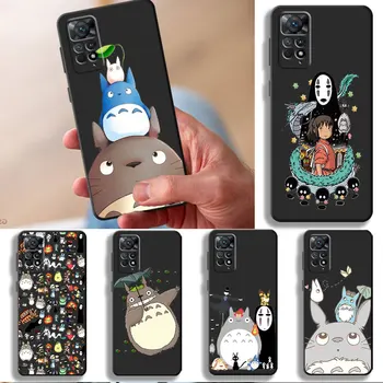 Totoro Ruhların Kaçışı Ghibli Telefon Kılıfı Xiaomi Redmi için Not 11T 10S 10 Lite 11S 8T 7 8 11 Pro 9S 9 5G Note11 Silikon Zırh Çantası 14