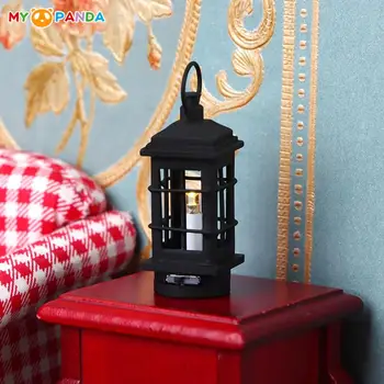 1/6 1/12 Ölçekli Dollhouse minyatür içi Boş ışık led duvar aplik lamba, dollhouse masa lambası, pil İle Çalışan ON / OFF Anahtarı 12