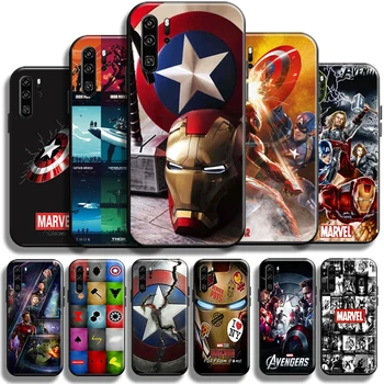 Marvel Avengers Logosu Huawei P30 P30 Lite P30 Pro telefon kılıfı Coque Kabuk Geri Durumlarda Sıvı Silikon Yumuşak Darbeye Funda 16