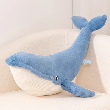 75/100cm Yeni Stil Mavi Köpekbalığı peluş oyuncaklar Büyük Balık Bez Bebek Balina Doldurulmuş Hayvanlar Çocuk doğum günü hediyesi 15