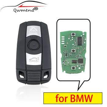 QWMEND 3 AMA 315MHz FSK Anahtarsız Gitmek Fonksiyonu Tam Akıllı Araba Uzaktan Anahtar BMW 3 5 Serisi için X5 X6 2004-2013 Akıllı Araba Anahtarları 6