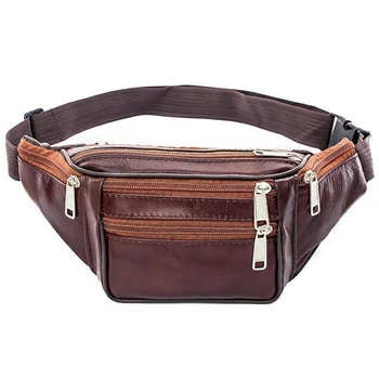 Moda Erkek Bel Çantası Çok cep ve Çoklu Fermuarlı bel çantası Ayarlanabilir Kemer fanny paketi Alışveriş Telefonu Çanta 1