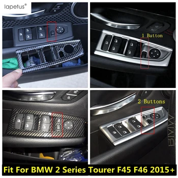 Lapetus Pencere Kaldırma Düğmesi Paneli Dekoratif Kapak Trim İç İçin Fit BMW 2 Serisi Tourer F45 F46 2015-2020 218i 220i 228i 17
