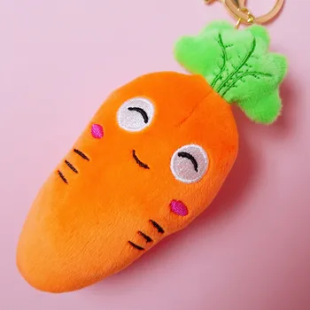 Mini 12 cm, karikatür havuç peluş oyuncak, güzel anime modeli anahtarlık oyuncak, dolması peluş bebek çanta Kolye kız hediye 6