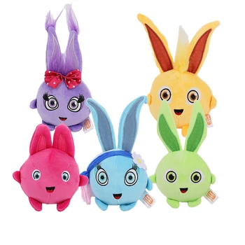 20 cm Güneş Tavşan peluş oyuncaklar Sıcak Satış Bebek Hediye Renkli Mavi Pembe çizgi film bebeği çocuk Doğum Günü Hediyeleri Kawaii Ainme Orname 7