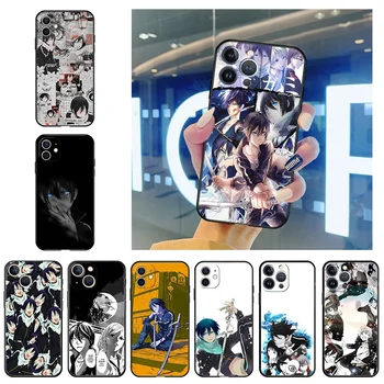 Telefon kılıfı için iphone 14 7 8 Artı 11 12 13 Pro XS Max 14 Artı Mini XR SE X Noragami Yato Yumuşak Siyah Silikon Anime Kapak Fundas 9