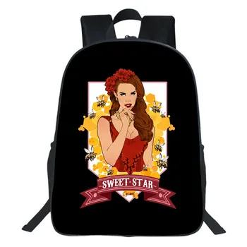 Şarkıcı Lana Del Rey Sırt Çantası Erkek kız çocuk çantası Kadın okul çantası Moda Kız Çantası Erkek seyahat sırt çantası Karikatür Sırt Çantası Mochila 15