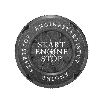 Spin Araba İç Motor Ateşleme Start Stop Düğmesi Koruyucu Kapak Dekorasyon Araba İç Aksesuarları Demir Dönen 4