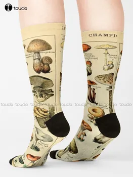 Mantar Psychedelic Trippy Mantar Doğa Çorap Komik erkek çorabı Sokak Kaykay Çorap Streetwear 360° Dijital Baskı Sanat 2