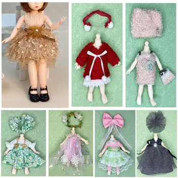 DIY Moda 16cm giyinmek kız oyuncak en iyi hediyeler bebek Etek takım elbise oyuncak bebek giysileri 6