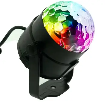 LED lazer projektör ışık uzaktan kumanda 7 renk dönen sihirli top sahne lazer ışığı için parti KTV tatil ev dekorasyon 4