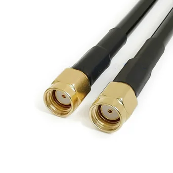 1 Adet RG58 Kablo RP-SMA Erkek RP-SMA Erkek Koaksiyel Pigtail WİFİ Düşük Kayıp kablosu 0.1 m-10 m