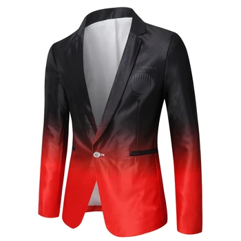 Erkek Slim Fit Blazer 2022 Bahar Yeni Degrade Renk Takım Elbise Ceket Erkek Kore Versiyonu Rahat Marka Moda Trendi erkek giyim 9