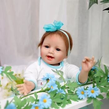 ZIYIUI 55 Cm Gerçekçi Silikon Moda Prenses Bebekler Reborn Kız Benzersiz Noel El Yapımı Hediyeler 16