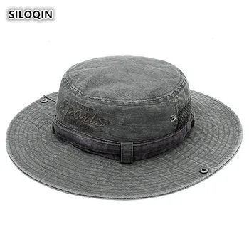 Ilkbahar Yaz Erkek Pamuk Moda Kova Şapka Rüzgar Halat Sabit Sombrero UV koruma güneş Nefes Panama kovboy şapkaları Gorras 8