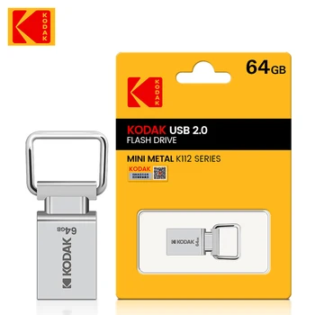 KODAK K112 Süper Mini Metal USB flash sürücü 64GB 32GB 16GB USB2. 0 Flash Disk Flash pendrive hafıza belleği kalem sürücü Araba Anahtarı 4