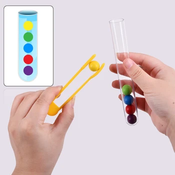 Klip Boncuk Test Tüpü Oyuncak Çocuk Mantık Konsantrasyon İnce Motor Eğitim Oyunu montessori eğitimi destekleyicileri eğitici oyuncak Çocuklar İçin 10