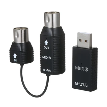 M-VAVE MS1 Mini Kablosuz İletim Sistemi MIDI Sistemi MIDI Kablosuz Adaptör Tak ve Çalıştır Desteği Wıns Sistemi 12