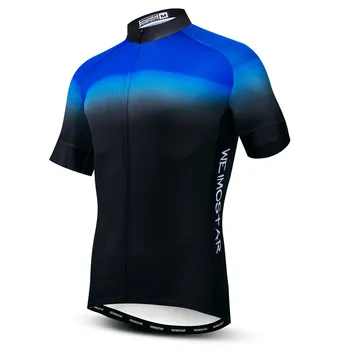Weimostar 2019 Pro Bisiklet Jersey Erkekler Mavi Yaz MTB Bisiklet Jersey Nefes bisiklet tişörtü Yarış Bisikleti Giyim Formaları Maillot 18