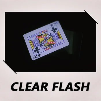Şeffaf Flash Kart Sihirli Hileler Yanılsama Hile Sihirli Sahne Magie Professionnelle Şeffaf Kart Olur oyun kartı Görsel 1