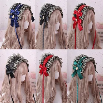 Lolita Gotik koyu Lolita saç bandı gotik headdress 14