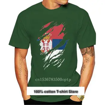 Camiseta de cuello redondo para hombre, ropa de moda, Serbia, estándar, Unisex, de verano, 338 22