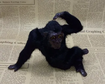 sevimli simülasyon siyah maymun oyuncak el sanatları gerçekçi şempanze hediye yaklaşık 20x15 cm 3