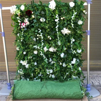 Kutlama düğün zemin için çiçeklerle SPR 3D geniş bitki yeşil duvar 6