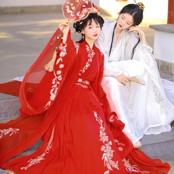 Wei Jin Tarzı Hanfu Kadın Beyaz Peri Zarif Kırmızı Siyah Çapraz Yaka Erkek Ve Kadın Çiftler Antik Giyim Cosplay 3