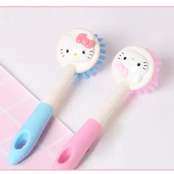 Sanrio Hello Kitty Mutfak Temizleme Fırçası Uzun Saplı Bulaşık Yıkama Fırçası Ev Temizlik Araçları 18
