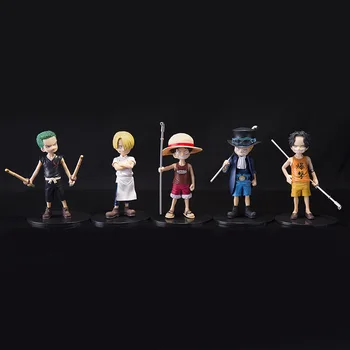 TEK PARÇA Luffy Sabo Ace Sanji Zoro Çocukluk Aksiyon figürü Süsleme Model Oyuncaklar 17